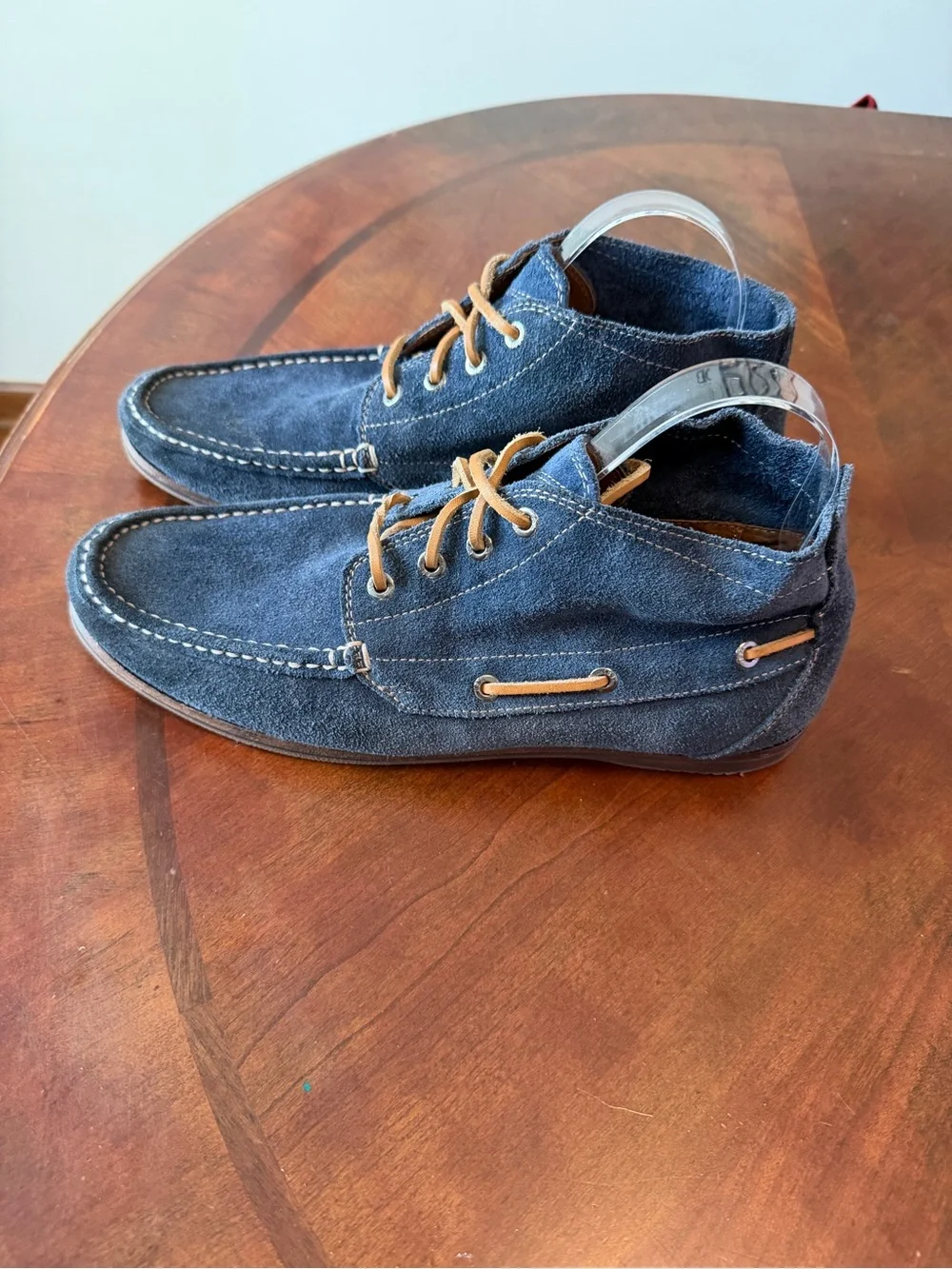 Florsheim Blue Suede Ankle Boots Men’s Size 10 Moccasins Boat Shoes